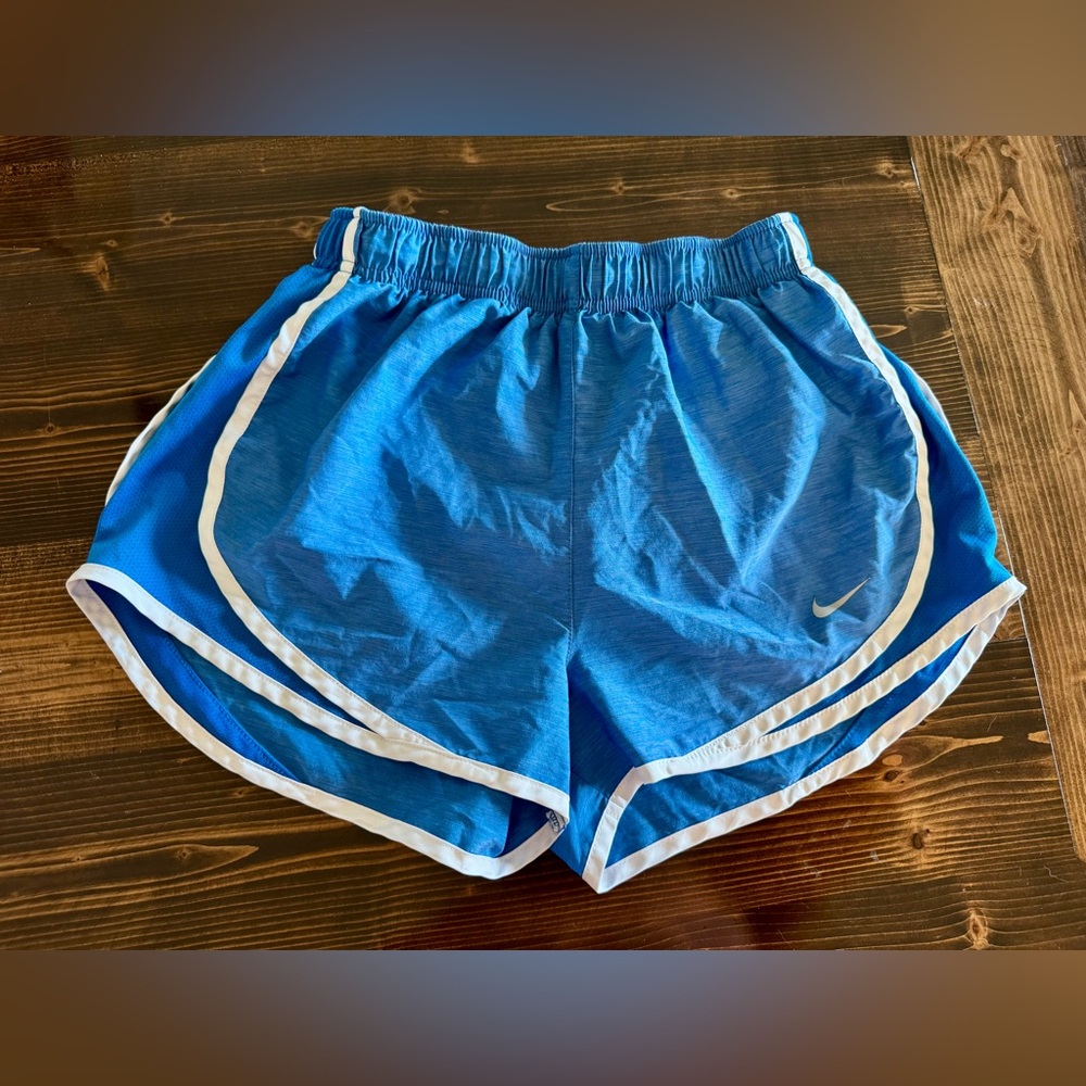Nike‎ Women's Dri-Fit Athletic Shorts in Blue and White